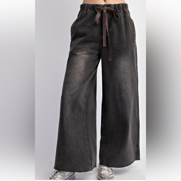 easel Pants - 802 ❤️ EASEL WASHED DENIM WIDE PANTS